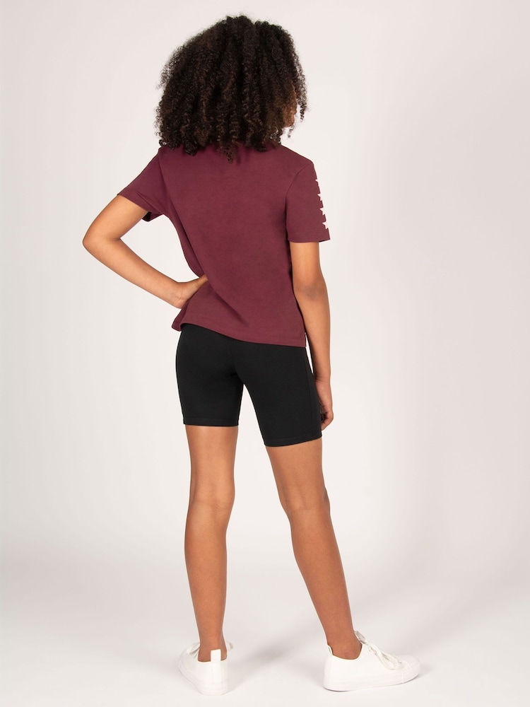 Pineapple Red Girls Burgundy Ombre Star T-Shirt - Image 5 of 5 Pineapple Red Girls Burgundy Ombre Star T-Shirt - Image 5 of 5