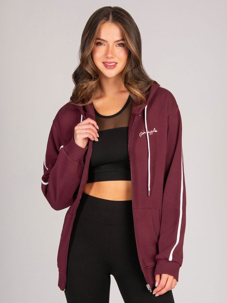 Pineapple Red Stripe Panel Zip Hoodie - Image 2 of 6