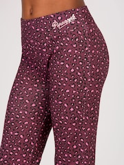 Pineapple Animal Girls Leopard Print Jersey Flare Trousers - Image 3 of 6