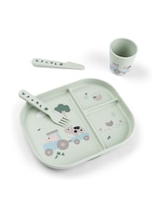 Done by Deer Green Foodie Dinner Set with Suction Tiny Farm - Image 2 of 5
