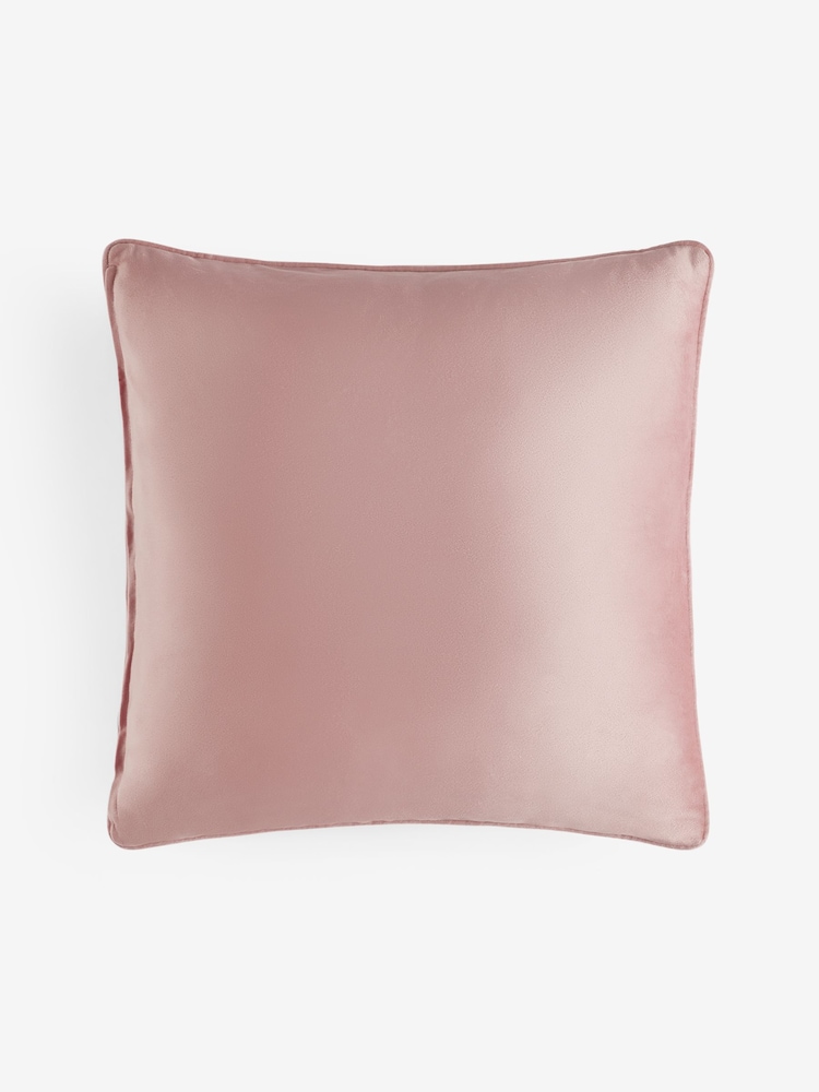 Blush Pink 59 x 59cm Matte Velvet Cushion - Image 4 of 4