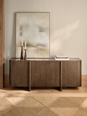 Dark Natural N. Premium Aviano Veneer Marble Large Sideboard - Image 1 of 12