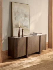 Dark Natural N. Premium Aviano Veneer Marble Large Sideboard - Image 2 of 12