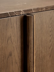 Dark Natural N. Premium Aviano Veneer Marble Large Sideboard - Image 4 of 12