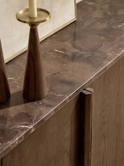 Dark Natural N. Premium Aviano Veneer Marble Large Sideboard - Image 6 of 12