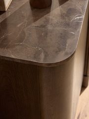 Dark Natural N. Premium Aviano Veneer Marble Large Sideboard - Image 7 of 12