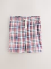Pink/Blue Check Jersey Short Sleeve Pyjamas Set - Image 10 of 12