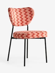 Rockett St George Set of 2 Lips Print Deep Red & Peach Perfect Dining Chairs - Image 8 of 10