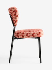 Rockett St George Set of 2 Lips Print Deep Red & Peach Perfect Dining Chairs - Image 9 of 10