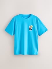 Blue/Orange Amalfi Graphic Short Sleeve Jersey Pyjamas Set 2 Pack - Image 12 of 16