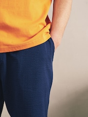 Blue/Orange Amalfi Graphic Short Sleeve Jersey Pyjamas Set 2 Pack - Image 9 of 16