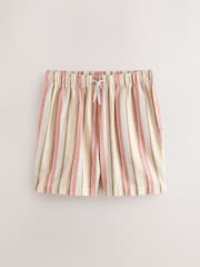 Blue/Orange Woven Stripe Short Sleeve Pyjamas Set 2 Pack - Image 5 of 7