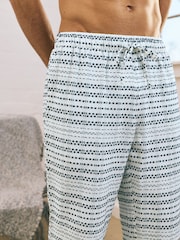 Blue Check Woven Pyjama Bottoms 2 Pack - Image 7 of 11