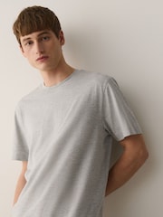 Blue/Neutral Short Sleeve Jersey Pyjamas Set - Image 3 of 10