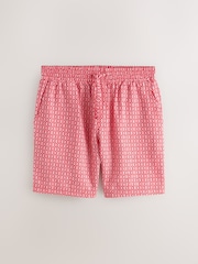 Red/Blue Printed Short Sleeve Woven Pyjamas Set - Image 9 of 11