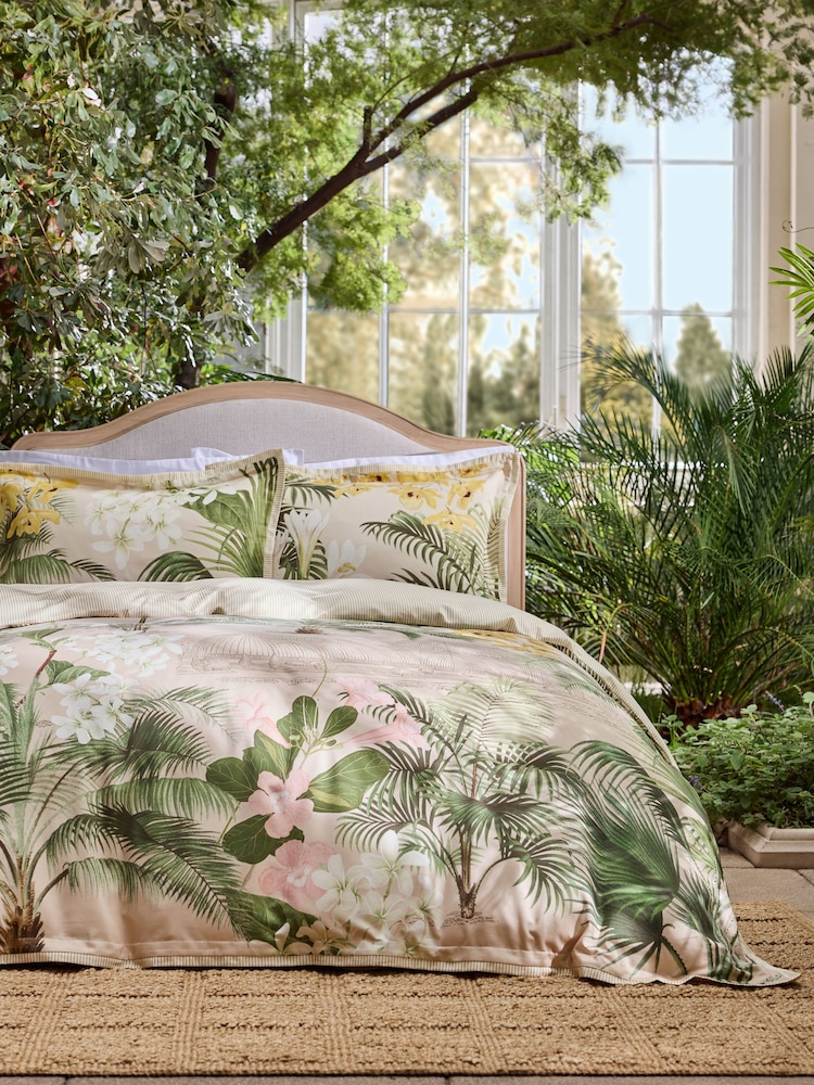 Lilac Garden Kew Garden 600TC Sateen Duvet Cover and Pillowcase Set - Image 1 of 4 Lilac Garden Kew Garden 600TC Sateen Duvet Cover and Pillowcase Set - Image 1 of 4