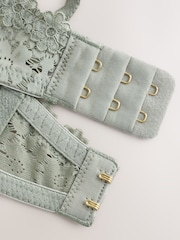 Khaki Green Non Padded Plunge Lace Bra - Image 7 of 7