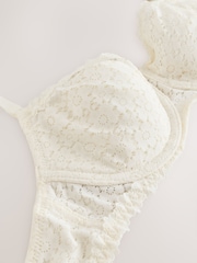 Cream Padded Balcony Lace Bra - Image 7 of 8