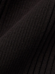 Lacoste Black Regular Fit Ribbed Cotton Polo Shirt - Image 8 of 8