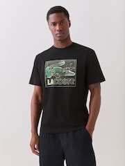 Lacoste Classic Fit Printed Cotton T-Shirt - Imagen 1 de 9