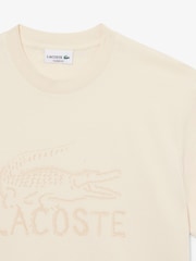 Braun - Lacoste Classic Fit T-Shirt aus bedruckter Baumwolle - Bild 6 von 8