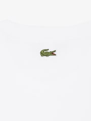 Lacoste White Classic Fit Printed Cotton T-Shirt - Image 7 of 9
