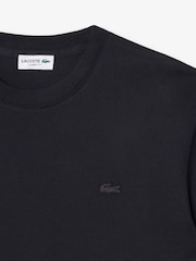 Lacoste Black Classic Fit Back Print Heavy Cotton T-Shirt - Image 4 of 4