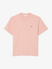 Lacoste Pink Relaxed Fit Jersey Cotton T-Shirt - Image 1 of 3