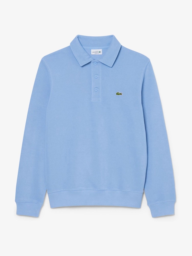 Lacoste Blue Classic Fit  Collar Ribbed Polo Shirt - Image 1 of 3