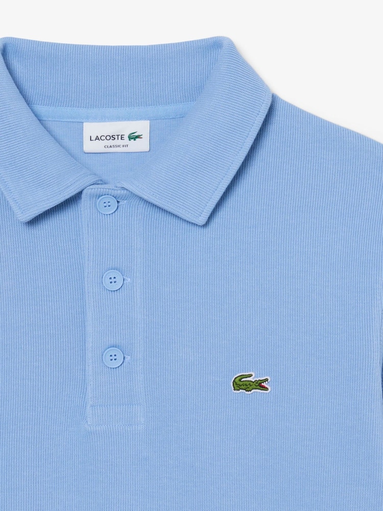 Lacoste Blue Classic Fit  Collar Ribbed Polo Shirt - Image 2 of 3