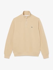 Lacoste Cream Regular Fit High Neck Zipped Sweatshirt - Image 5 of 8