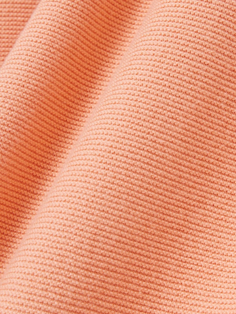 Lacoste Orange Fine Knit Moss Stitch Cotton Polo Collar Polo Shirt - Image 7 of 7