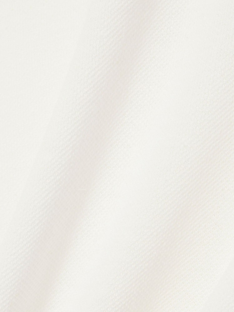 Lacoste White Classic Fit Open Neck Cotton Linen Blend Polo Shirt - Image 2 of 3