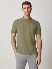 Lacoste Green Khaki L.12.12 Classic Fit Short Sleeve Polo Shirt - Image 1 of 4