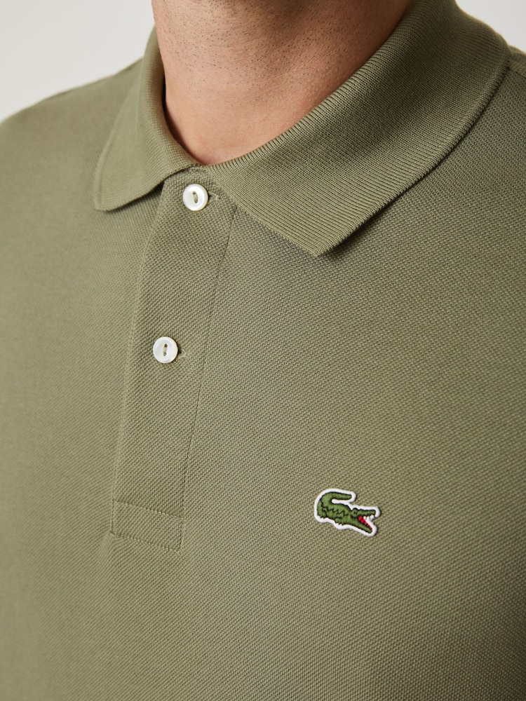 Lacoste Green Khaki L.12.12 Classic Fit Short Sleeve Polo Shirt - Image 4 of 4