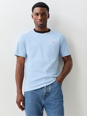Lacoste Blue Classic Fit Colorblock Cotton T-Shirt - Image 1 of 7