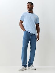 Lacoste Blue Classic Fit Colorblock Cotton T-Shirt - Image 2 of 7