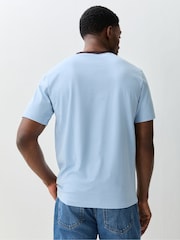 Lacoste Blue Classic Fit Colorblock Cotton T-Shirt - Image 3 of 7