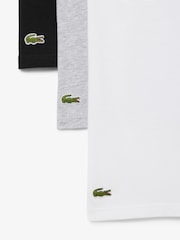 Lacoste White Regular Fit Cotton Crew Neck T-Shirts 3 Pack - Image 2 of 2