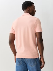 Lacoste Pink Regular Fit Ottoman Polo Shirt - Image 3 of 7