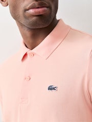 Lacoste Pink Regular Fit Ottoman Polo Shirt - Image 4 of 7