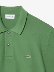 Lacoste Green Fine Knit Moss Stitch Cotton Polo Collar Sweater - Image 2 of 3