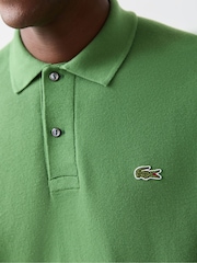 Πουλόβερ πόλο Lacoste με λεπτή πλέξη και γιακά από βαμβάκι Moss Stitch - Εικόνα 4 από 7