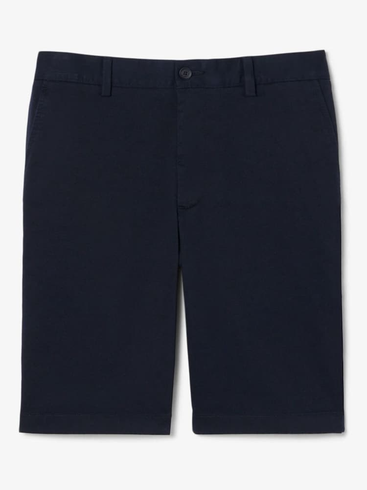 Lacoste Black Slim Fit Stretch Cotton Chino Bermuda Shorts - Image 1 of 5 Lacoste Black Slim Fit Stretch Cotton Chino Bermuda Shorts - Image 1 of 5