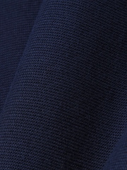 Lacoste Blue Fine Knit Moss Stitch Cotton Polo Collar Polo Shirt - Image 6 of 7
