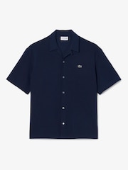 Lacoste Blue Relaxed Fit Short Sleeved Piqué Shirt - Image 5 of 7