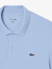 Lacoste Aqua Blue Regular Fit Cotton Blend Ottoman Polo Shirt - Image 6 of 7