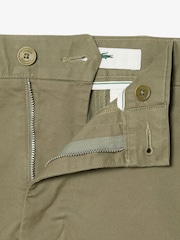 Lacoste Green Slim Fit Stretch Cotton Chino Bermuda Shorts - Image 3 of 5