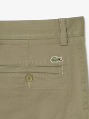 Lacoste Green Slim Fit Stretch Cotton Chino Bermuda Shorts - Image 4 of 5