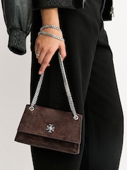 Tory Burch Dark Cocoa Kira Chevron Small Convertible Shoulder Bag - Image 4 of 5